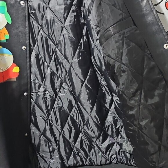 South Park x Members Only Black Bomber Varsity Jacket Size Large New - Picture 12 of 16